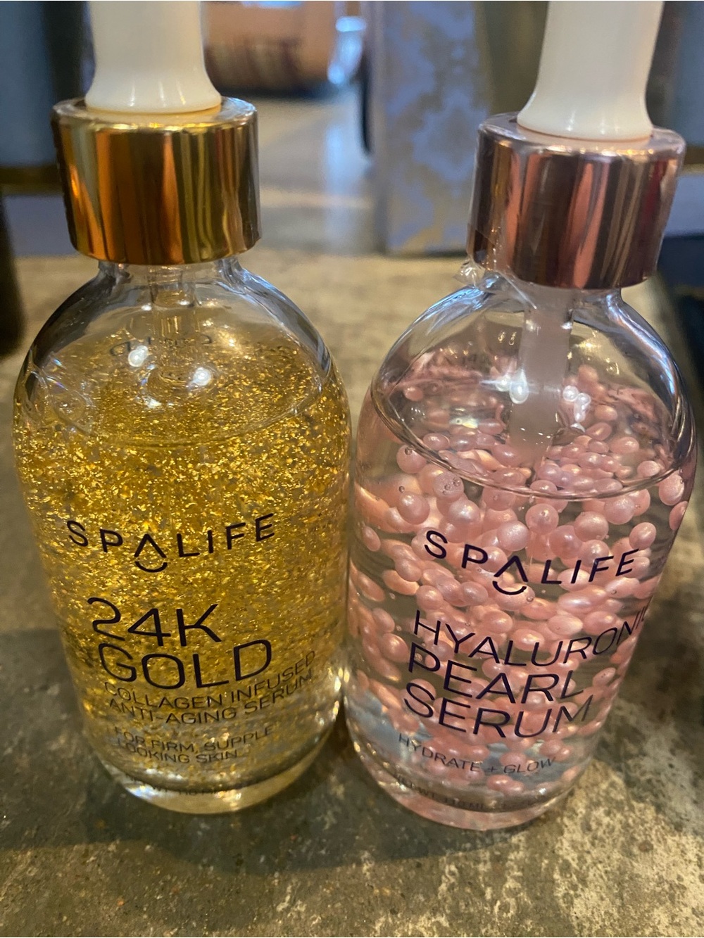Alife 24K Gold & Hyaluronic Pearl Serum Duo - Gold and Pink